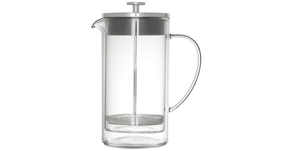 KAFFEEBEREITER 0,8 L  - Klar/Edelstahlfarben, Design, Glas/Kunststoff (10,5/21cm) - Novel