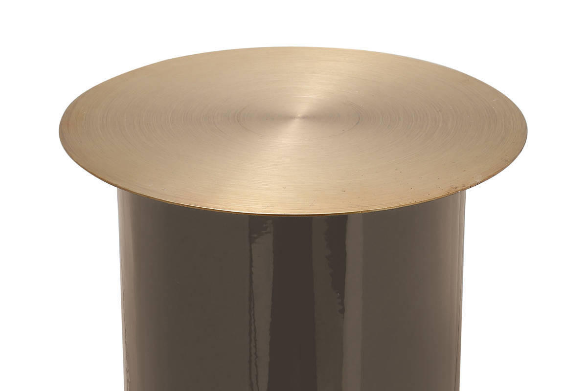 KERZENHALTER - Taupe/Goldfarben, Trend, Metall (25/60/25cm) - Kayoom