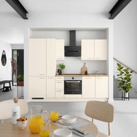 KÜCHENLEERBLOCK Touch 270 cm  in Eichefarben, Magnolie  - Edelstahlfarben/Eichefarben, MODERN, Holzwerkstoff/Metall (270cm) - Nobilia