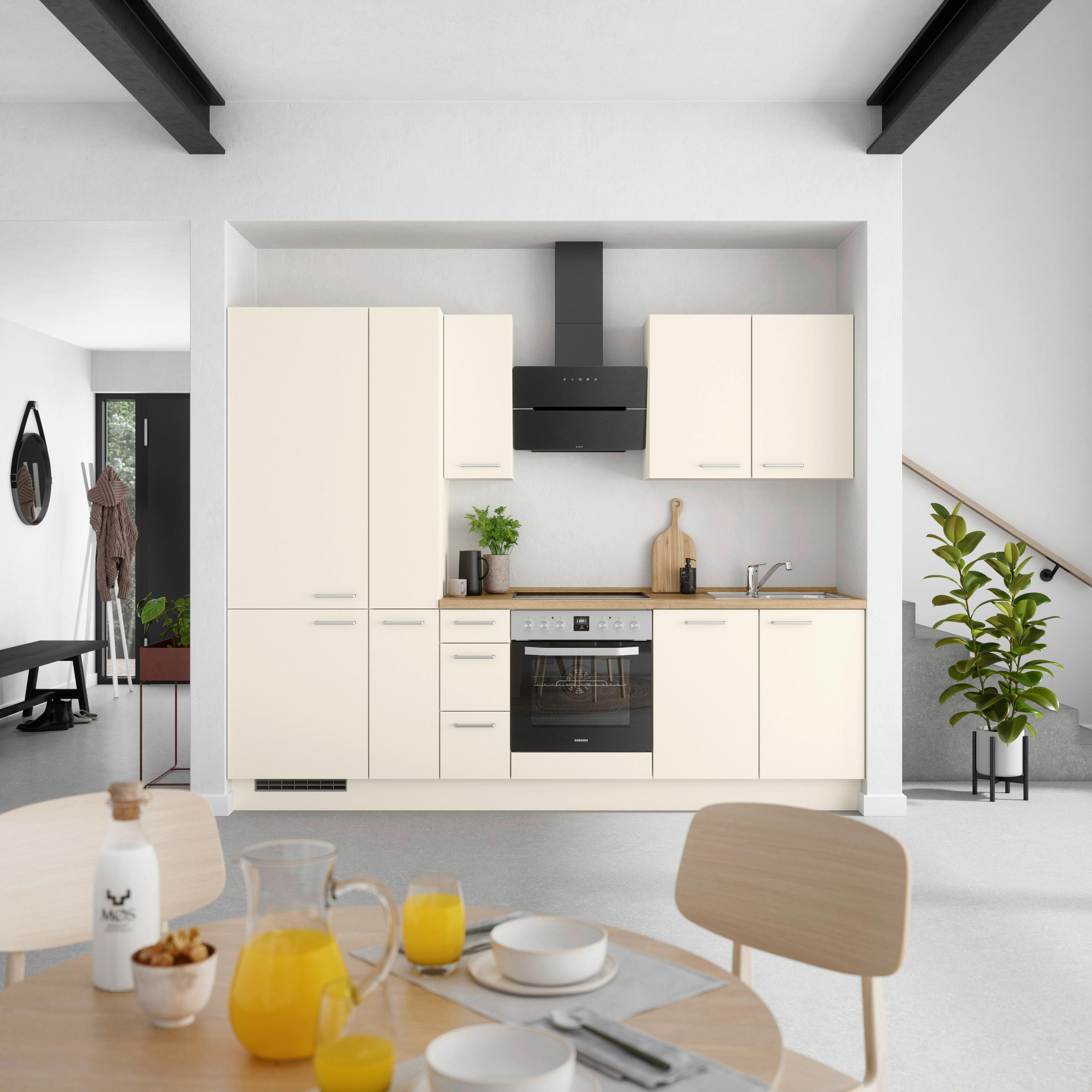 Nobilia Küchenblock Touch Eiche, Magnolie 270 cm