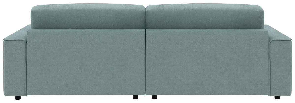 ECKSOFA in Struktur Mintgrau  - Mintgrau/Schwarz, Modern, Kunststoff/Textil (265/164cm) - Trendmanufaktur
