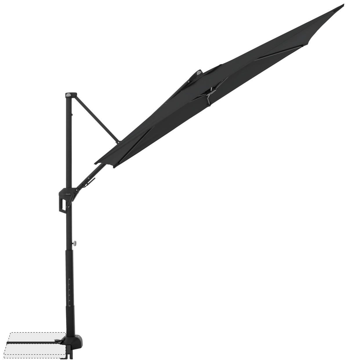 SENČNIK - črna/antracit, Basics, kovina/tekstil (240/135cm) - Doppler
