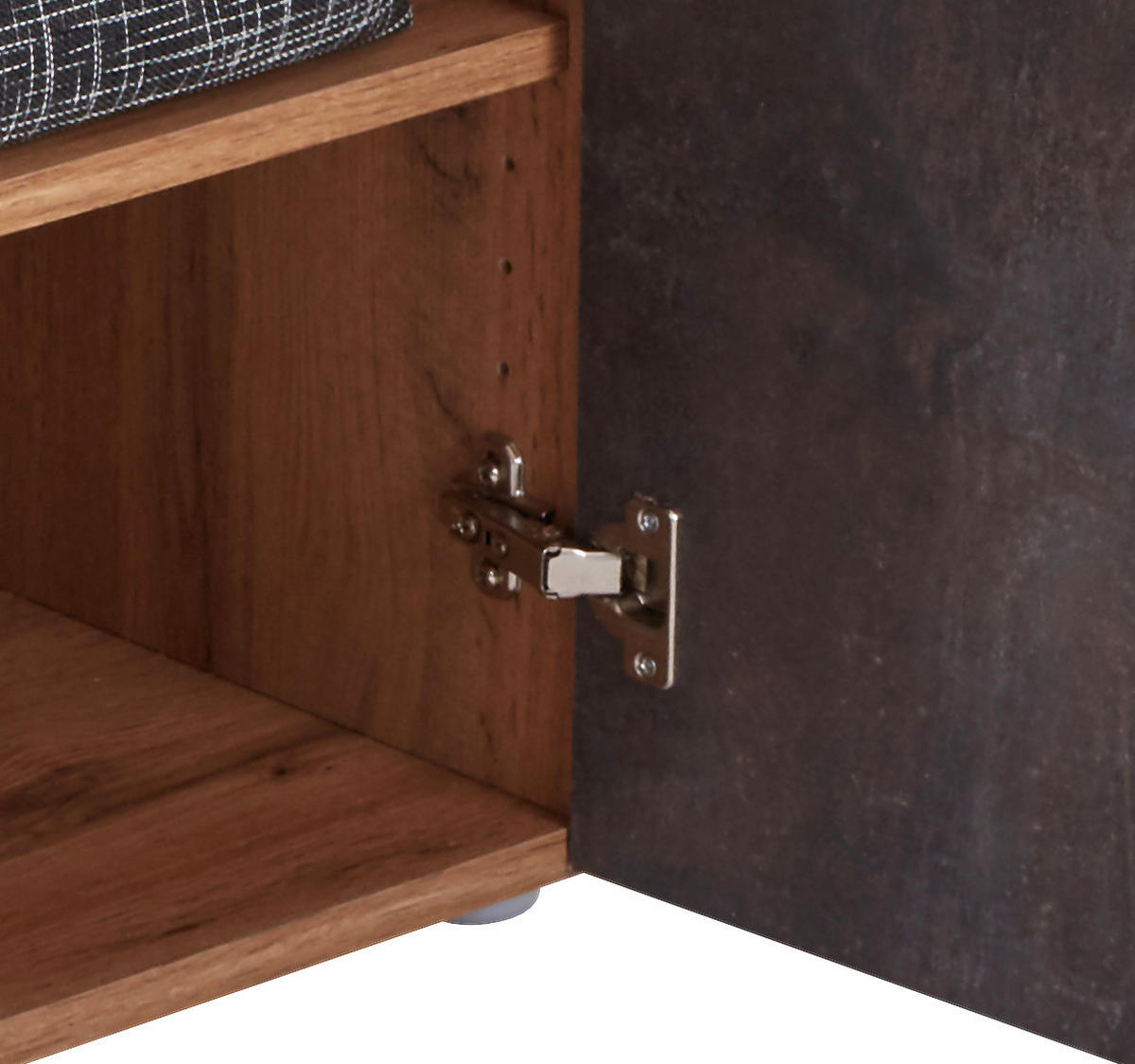 SCHUHSCHRANK Eichefarben, Dunkelgrau  - Eichefarben/Dunkelgrau, MODERN, Holzwerkstoff/Kunststoff (70/196/35cm) - MID.YOU