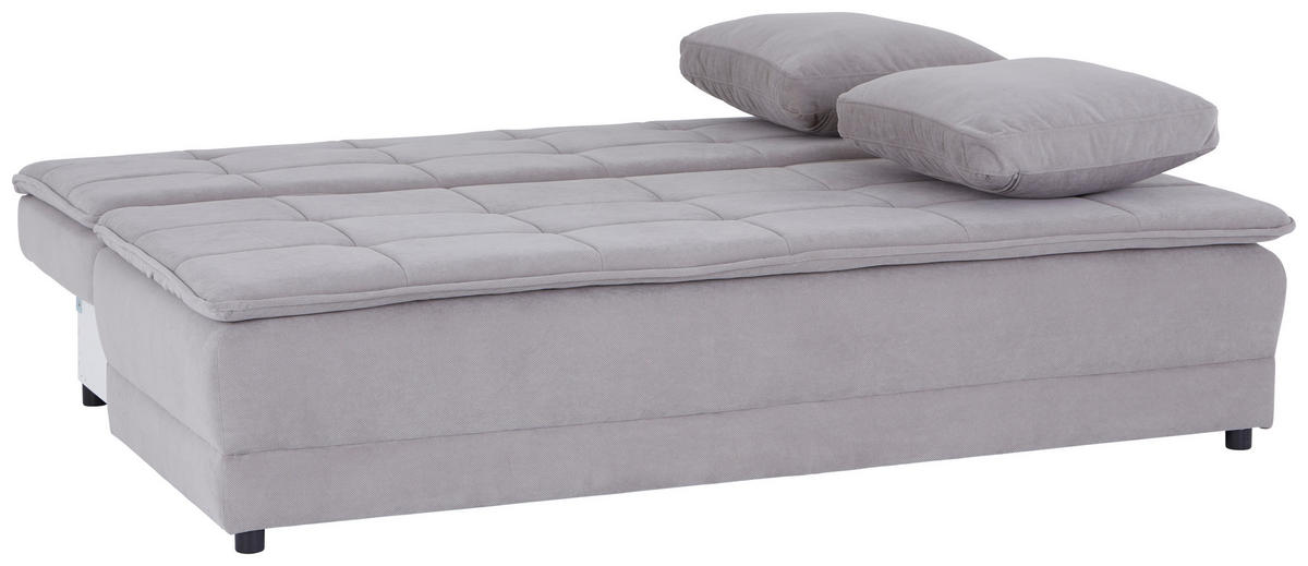 SCHLAFSOFA  mit Liegefunktion Webstoff Taupe  - Taupe/Schwarz, MODERN, Kunststoff/Textil (202/73-92/105cm) - MID.YOU