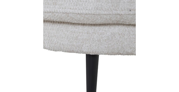 ECKSOFA Grauweiß Chenille  - Grauweiß/Schwarz, KONVENTIONELL, Textil/Metall (140/275cm) - Carryhome