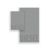 FROTTIERSET 3D LOGO Grau 2-teilig  - Grau, Basics, Textil - Diesel