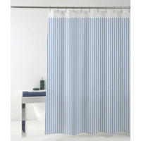 DUSCHVORHANG Vertical 180/200 cm  - Blau/Weiß, Basics, Kunststoff (180/200cm) - Grund