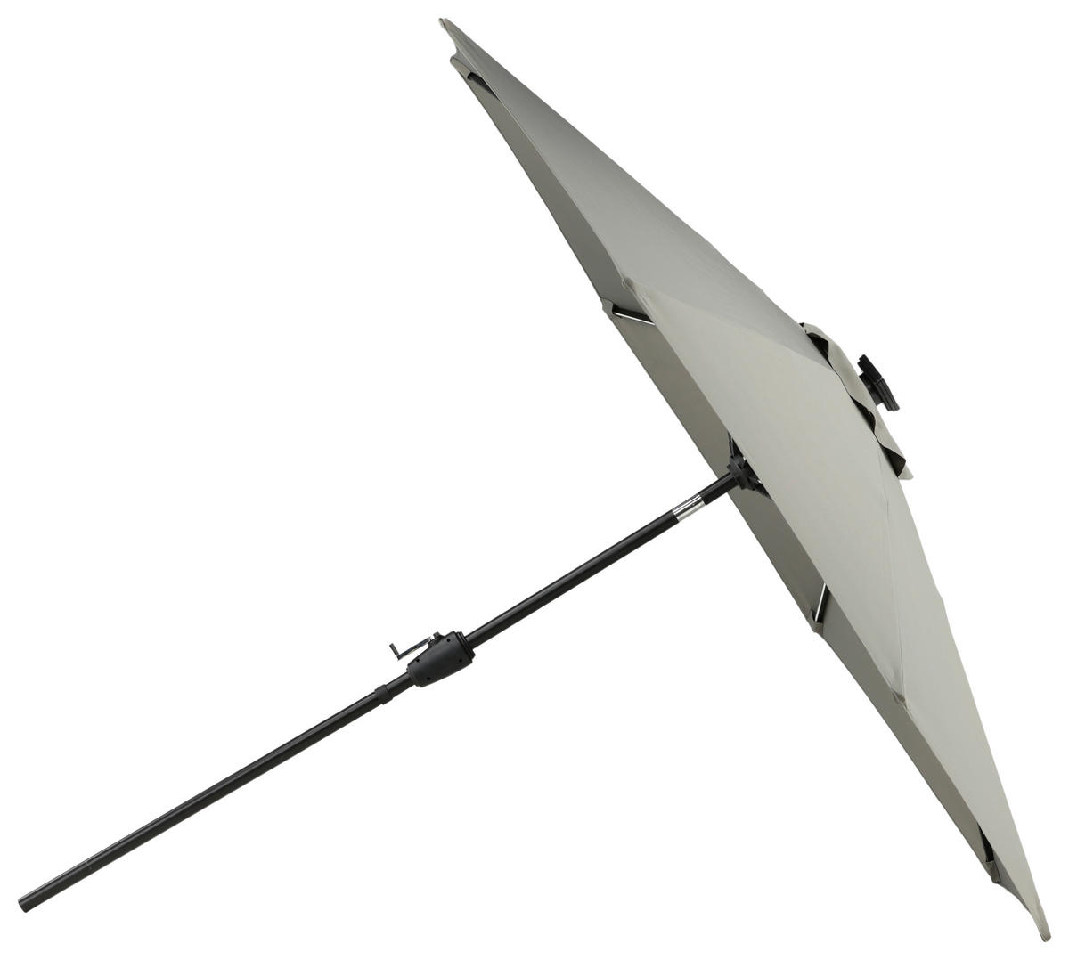 SONNENSCHIRM 270 cm  - Schwarz/Grau, KONVENTIONELL (270/241/270cm) - Gardenson