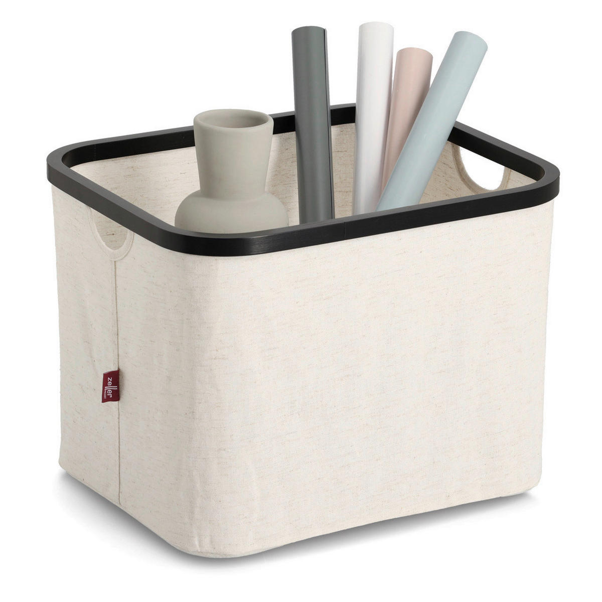 AUFBEWAHRUNGSKÖRBCHEN  - Creme, Basics, Kunststoff (40,5/33/30cm) - Zeller Present