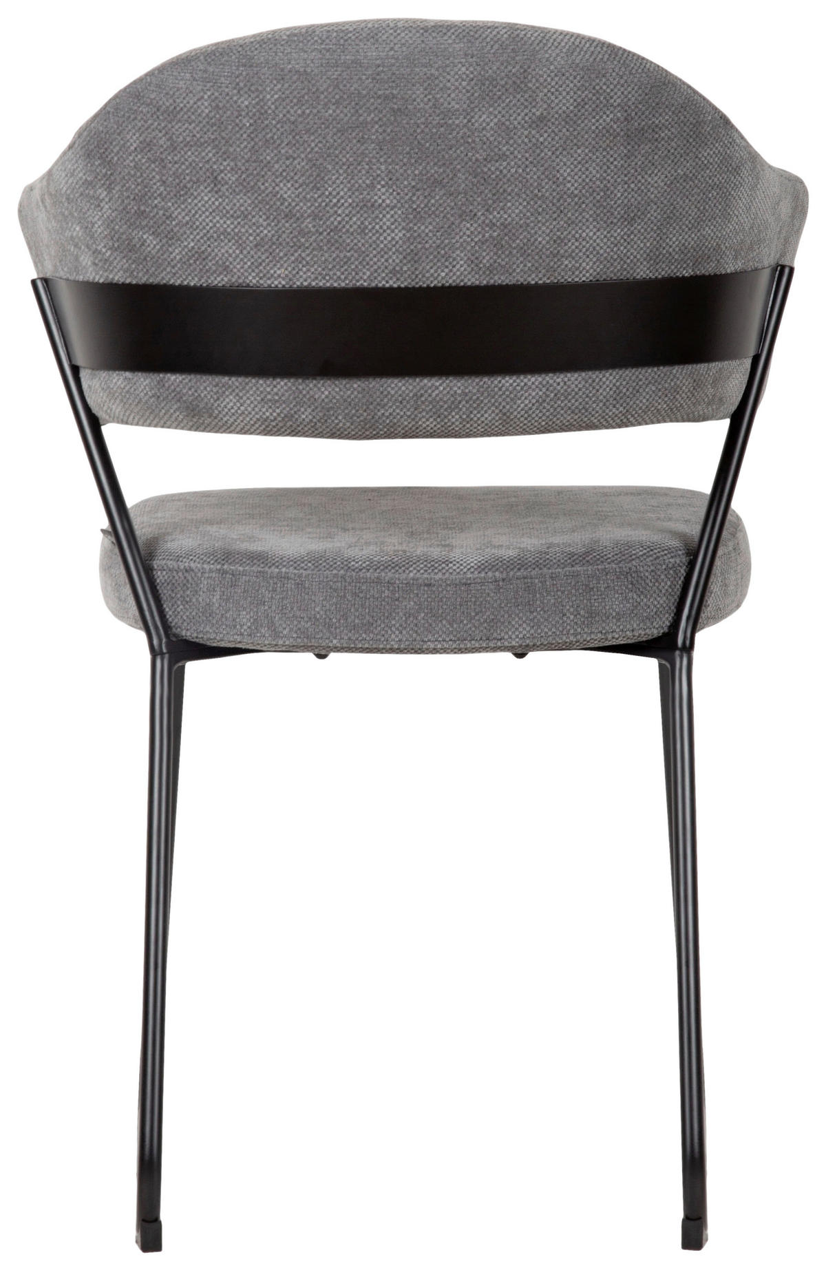 STUHL - Dunkelgrau/Schwarz, Design, Textil/Metall (57/82/62cm) - Novel