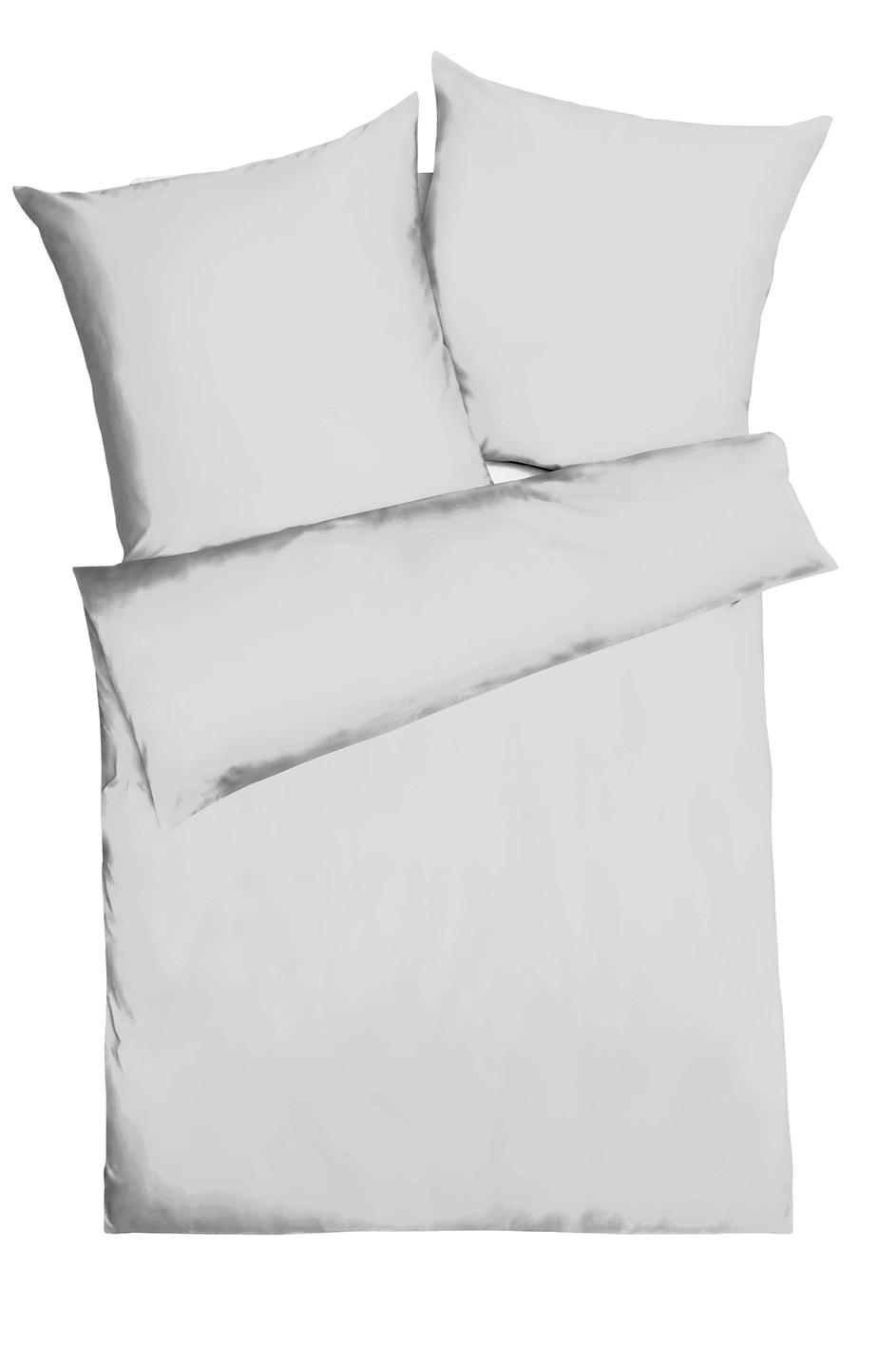 POSTELJNINA Uni 140/200 cm saten svetlo siva  - svetlo siva, Basics, tekstil (140/200cm) - Kaeppel