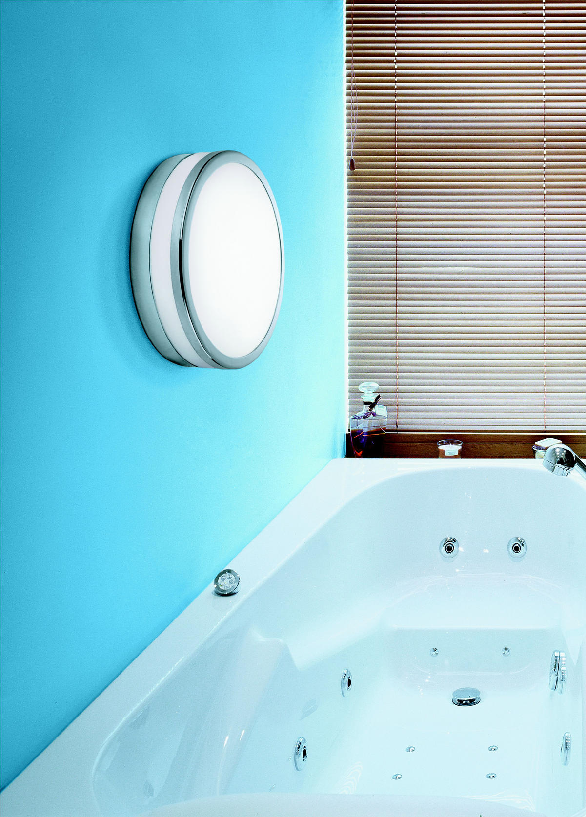 BADEZIMMER-DECKENLEUCHTE 24 W  29,5/7,7 cm    - Chromfarben/Weiss, Basics, Glas/Metall (29,5/7,7cm) - Eglo