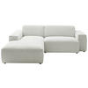 ECKSOFA Hellgrau Cord  - Hellgrau/Schwarz, Design, Kunststoff/Textil (189/230cm) - Pure Home Lifestyle