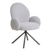 STOL MED ARMSTÖD bouclé  - sandfärgad/svart, Modern, metall/textil (65/91.5/69cm) - MID.YOU