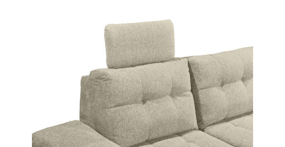 WOHNLANDSCHAFT Beige Webstoff - Beige/Schwarz, KONVENTIONELL, Kunststoff/Textil (170/324/218cm) - Carryhome