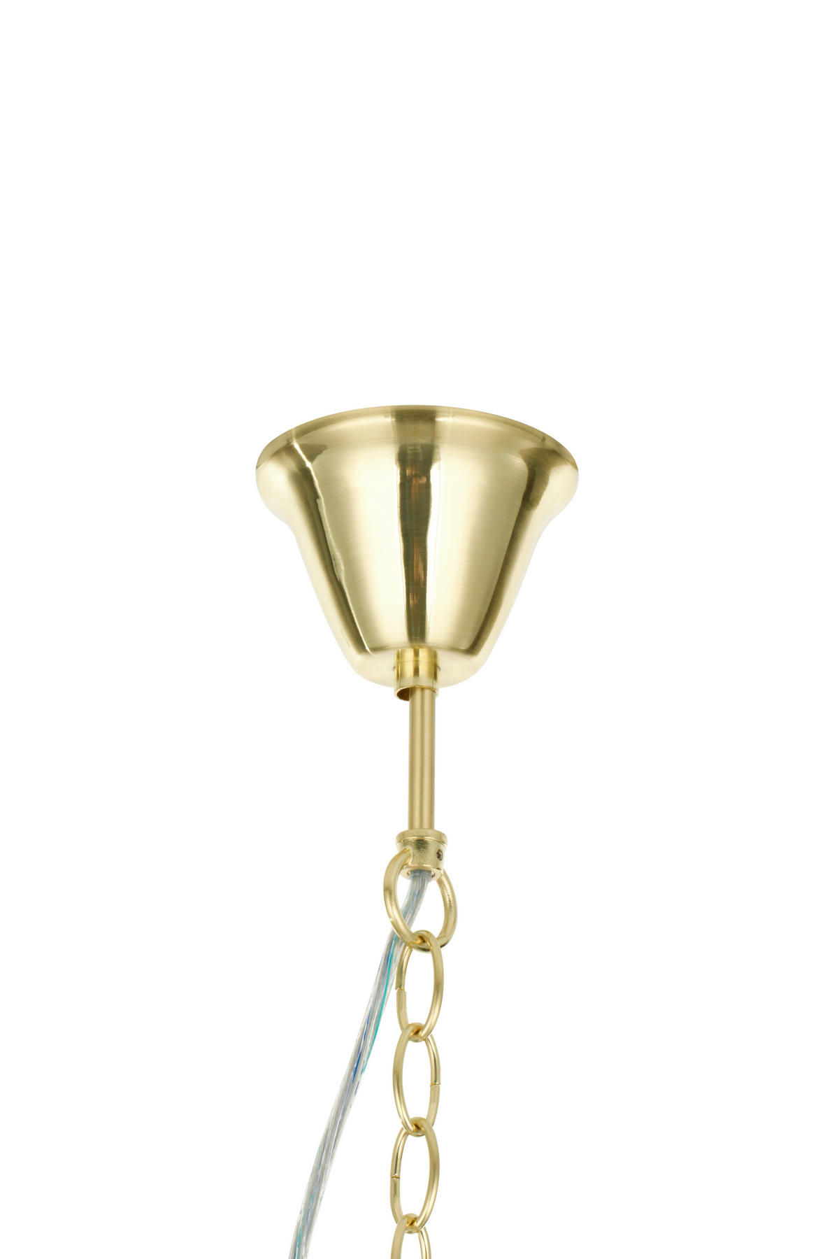 HÄNGELEUCHTE Dalia 62/150 cm  - Klar/Goldfarben, Design, Glas/Metall (62/150cm) - Glandor