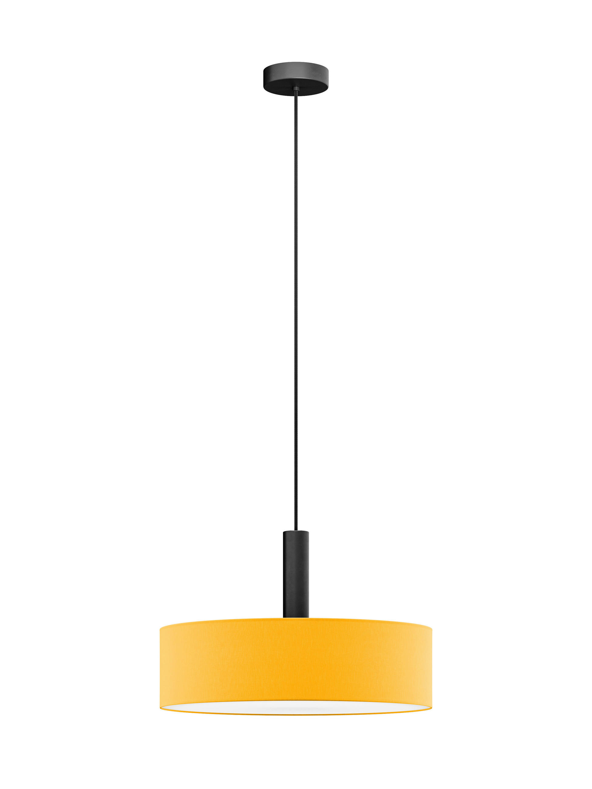 FÜGGŐLÁMPA 50/115 cm  - sárga, Basics, műanyag/textil (50/115cm)