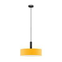 FÜGGŐLÁMPA 50/115 cm  - sárga, Basics, műanyag/textil (50/115cm)