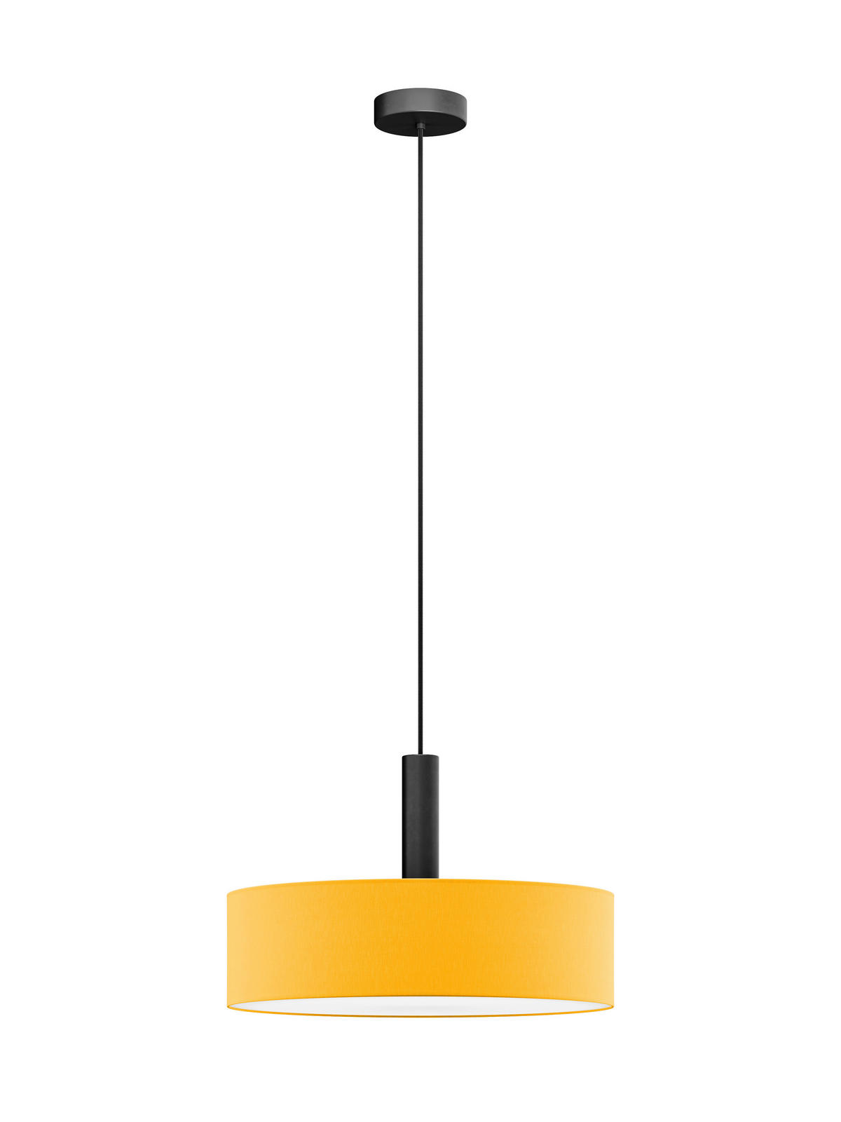 FÜGGŐLÁMPA 50/115 cm  - sárga, Basics, műanyag/textil (50/115cm)