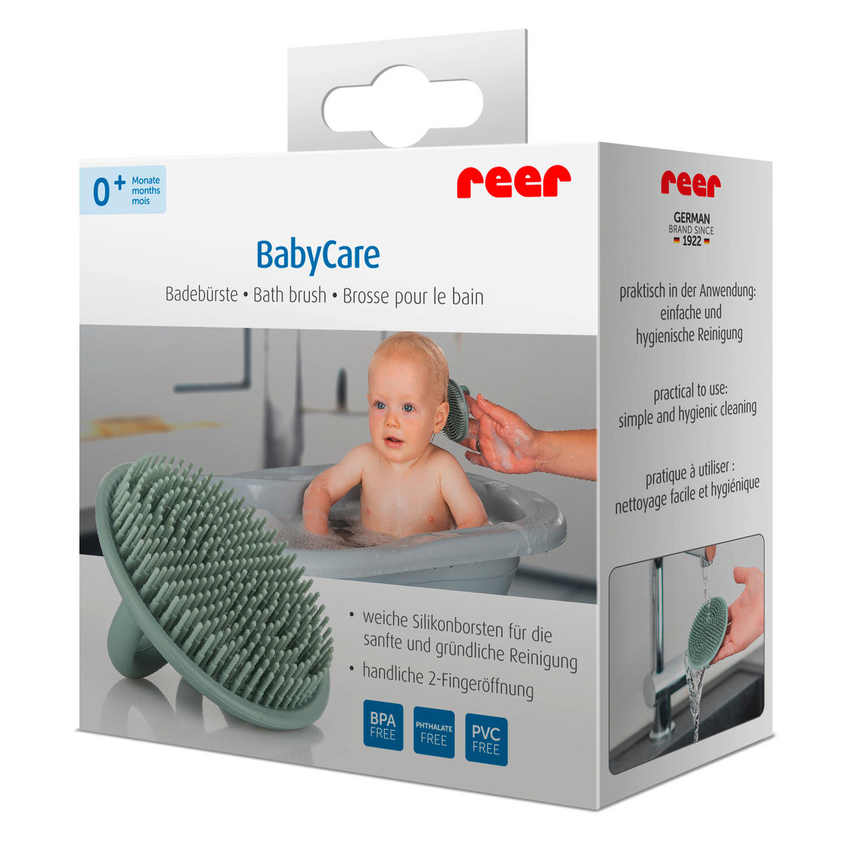 BABYBÜRSTE - Mintgrün, Basics, Kunststoff (9,4/3,8/8,4cm) - Reer