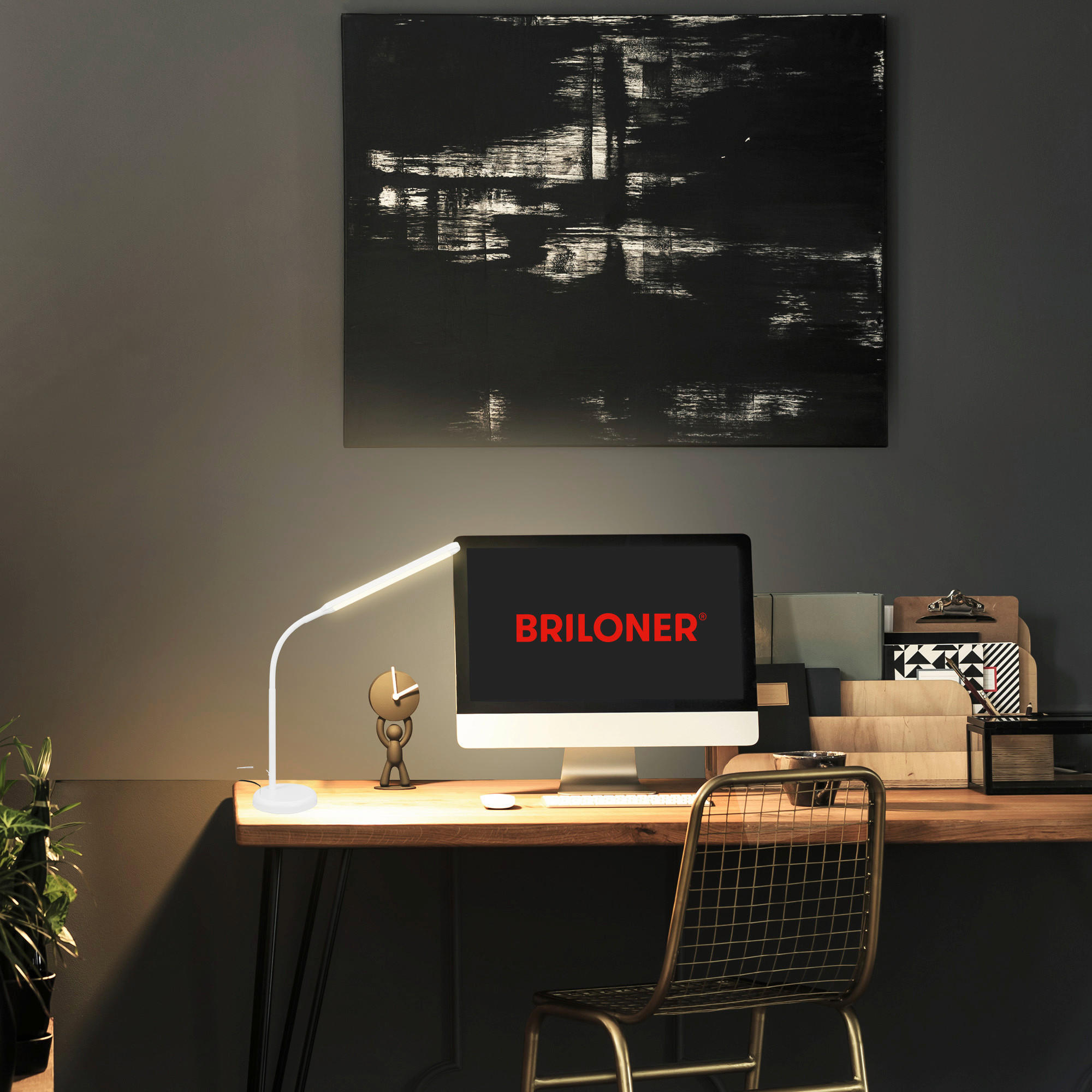LED-SVETILKA ZA PISALNO MIZO  Pivaz             - bela, Trend, umetna masa (37/13/47cm)