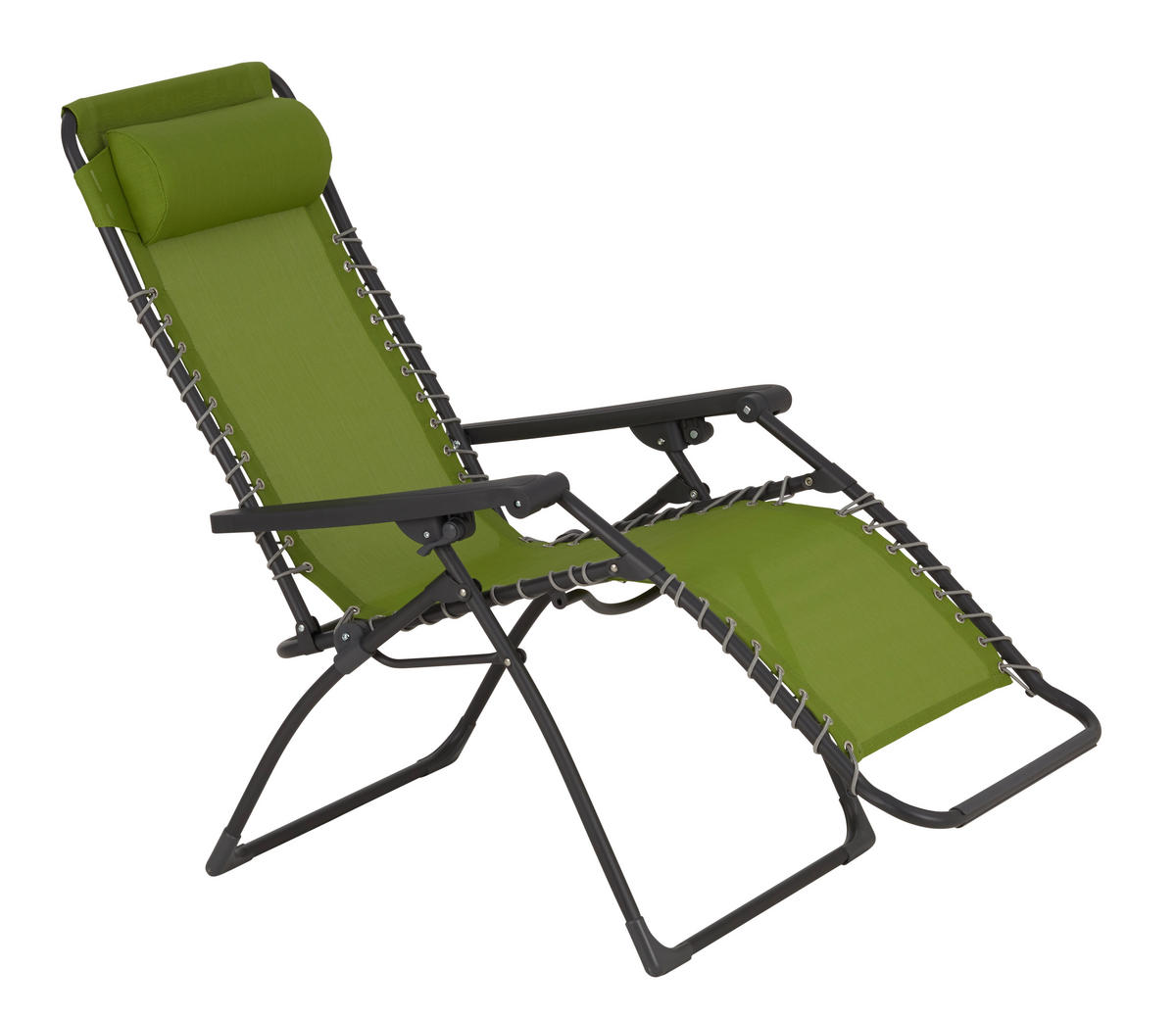 GARTEN-RELAXSESSEL 67/112,7/94 cm  - Dunkelgrau/Grün, Basics, Kunststoff/Textil (67/112,7/94cm) - Ambia Garden