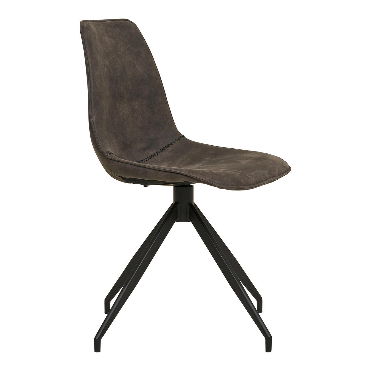 STOLSET 2 styck  - mörkgrå/svart, Modern, metall/textil (48/86/56cm) - MID.YOU