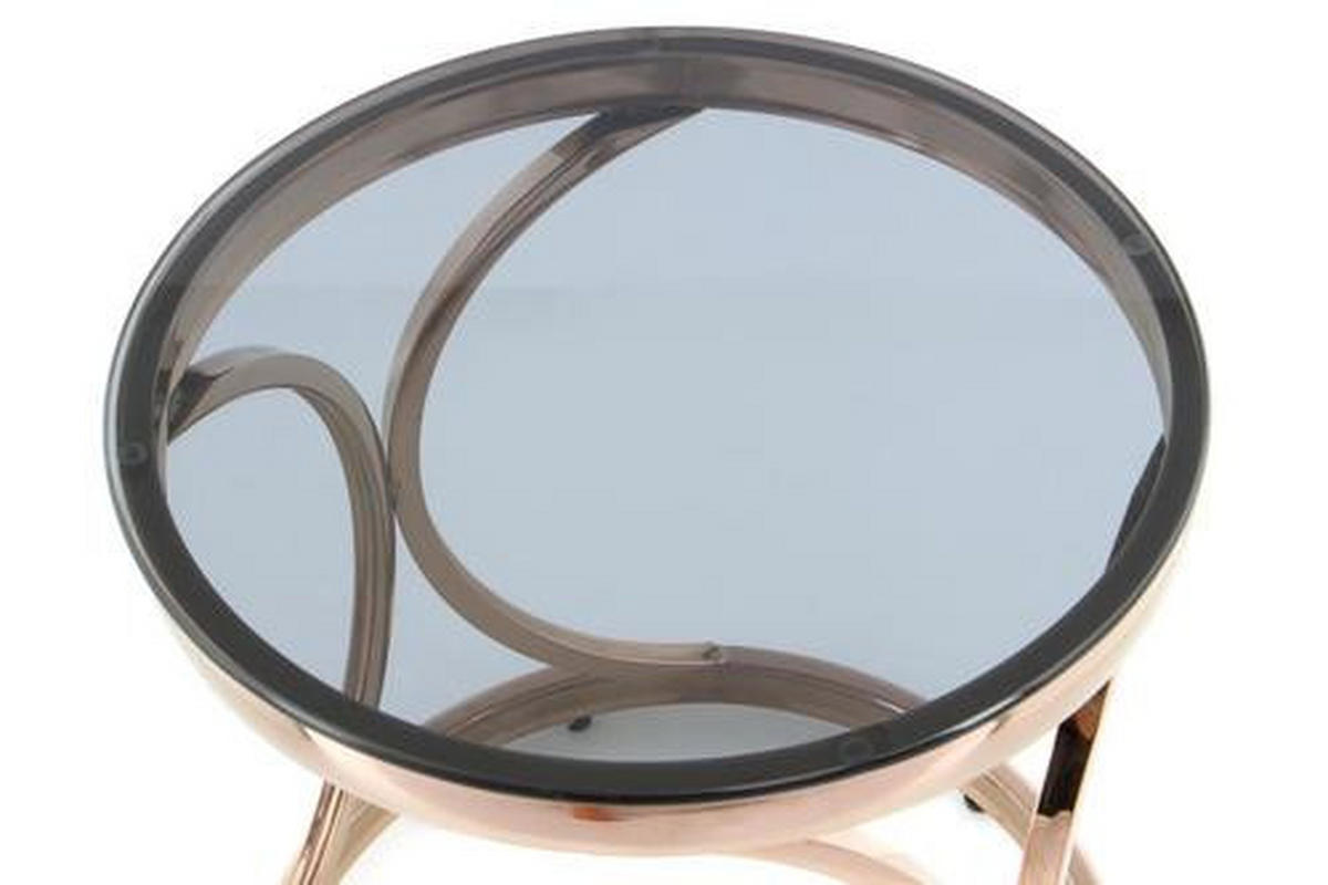BEISTELLTISCH in Metall, Glas 40/40/42 cm  - Grau, Basics, Glas/Metall (40/40/42cm) - Kayoom