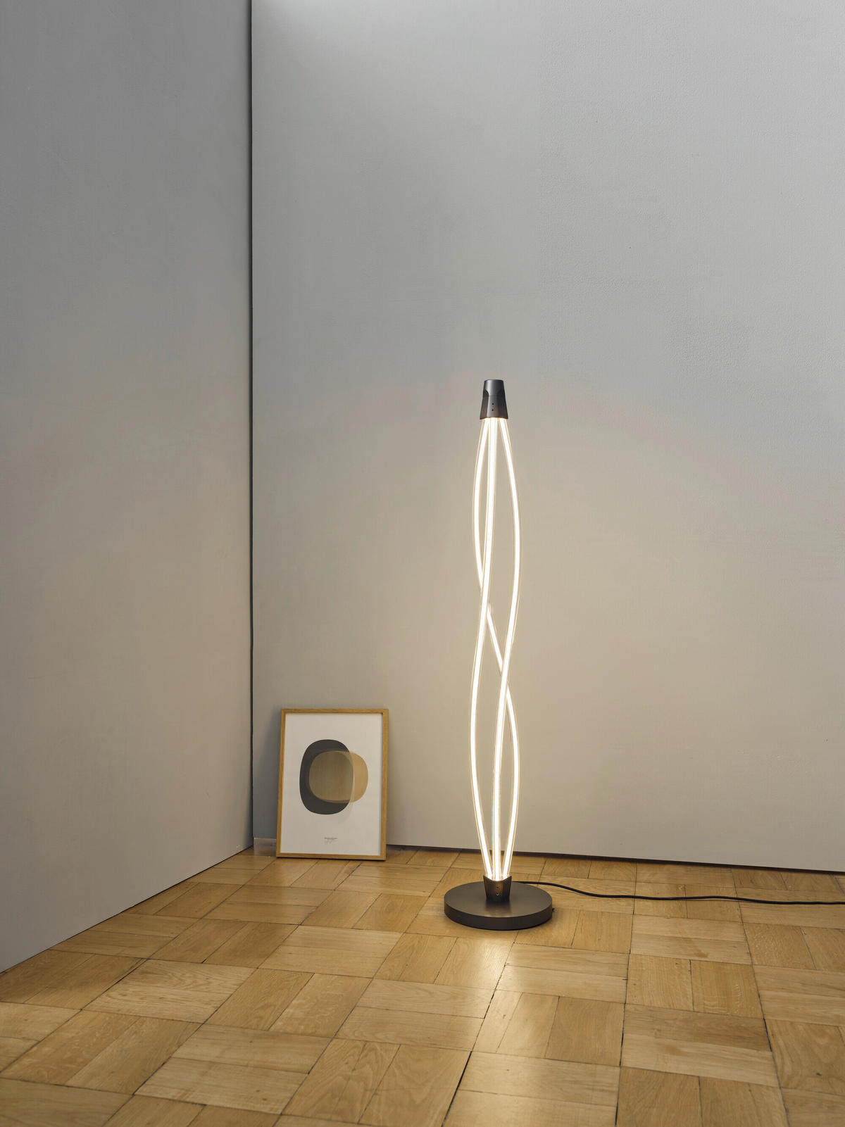 LED-STEHLEUCHTE 26/128 cm    - Dunkelgrau, Design, Kunststoff (26/128cm) - Osram
