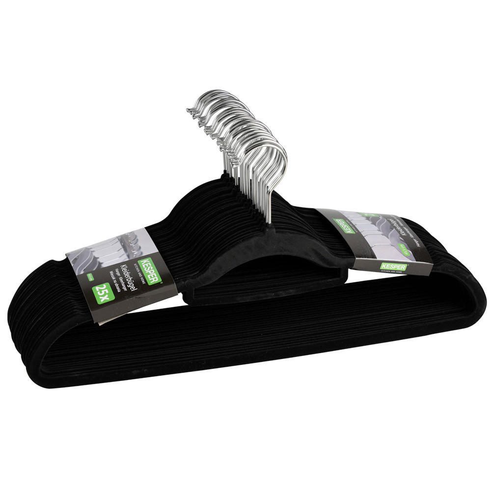 KLEIDERBÜGEL Kunststoff  - Schwarz, Basics, Kunststoff (45.5/3.6/23cm) - Kesper