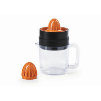 ZITRONENPRESSE GOURMETmaxx  - Schwarz/Orange, Basics, Kunststoff (20,6/14,1/24,9cm) - GOURMETMAXX