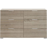 KOMMODE  in 130/83/41 cm  - Chromfarben/Eichefarben, Design, Holzwerkstoff/Kunststoff (130/83/41cm) - Livetastic