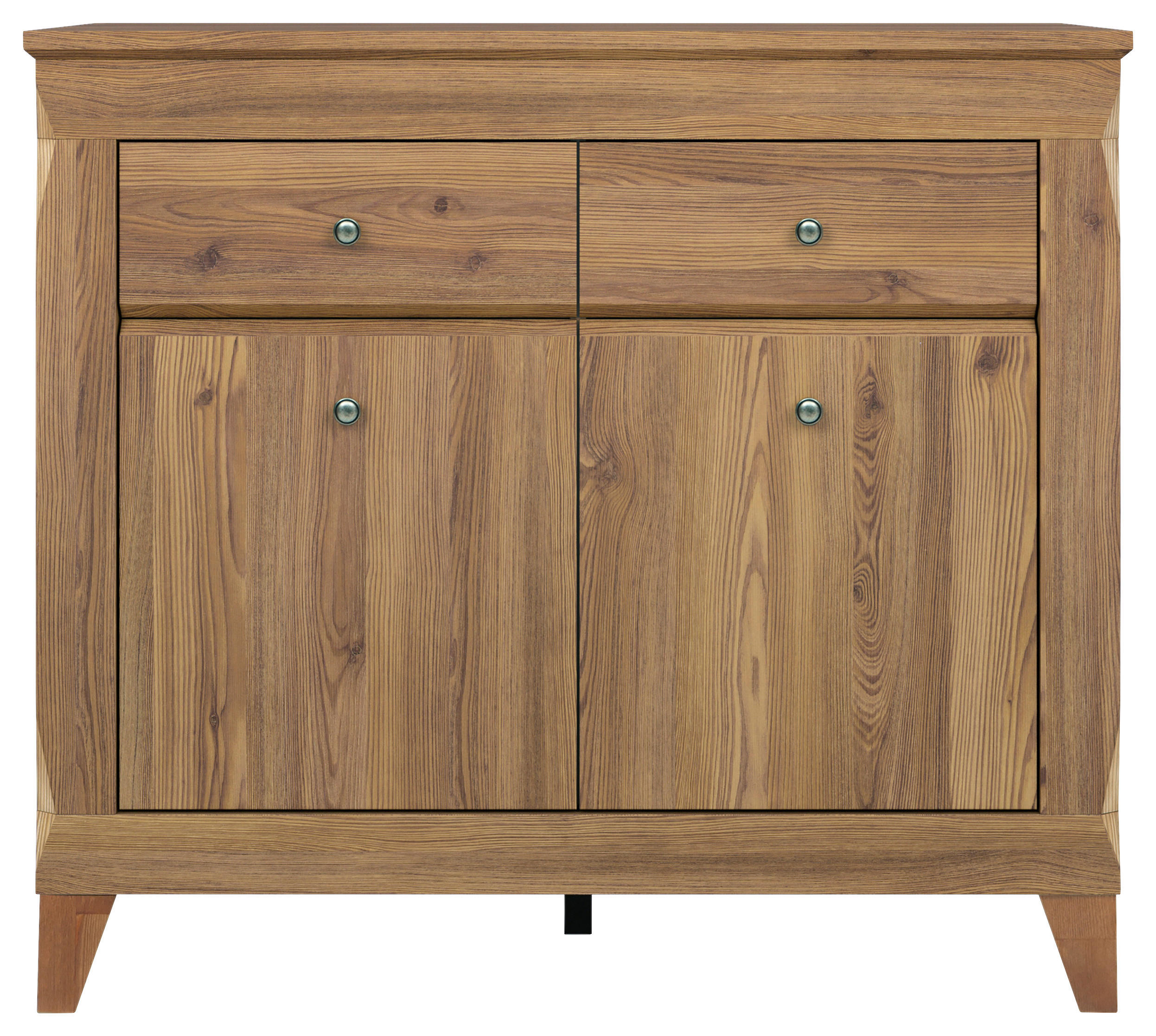 KOMMODE 110/98/47 cm  in Lärchefarben  - Eichefarben/Silberfarben, Design, Holzwerkstoff/Kunststoff (110/98/47cm)