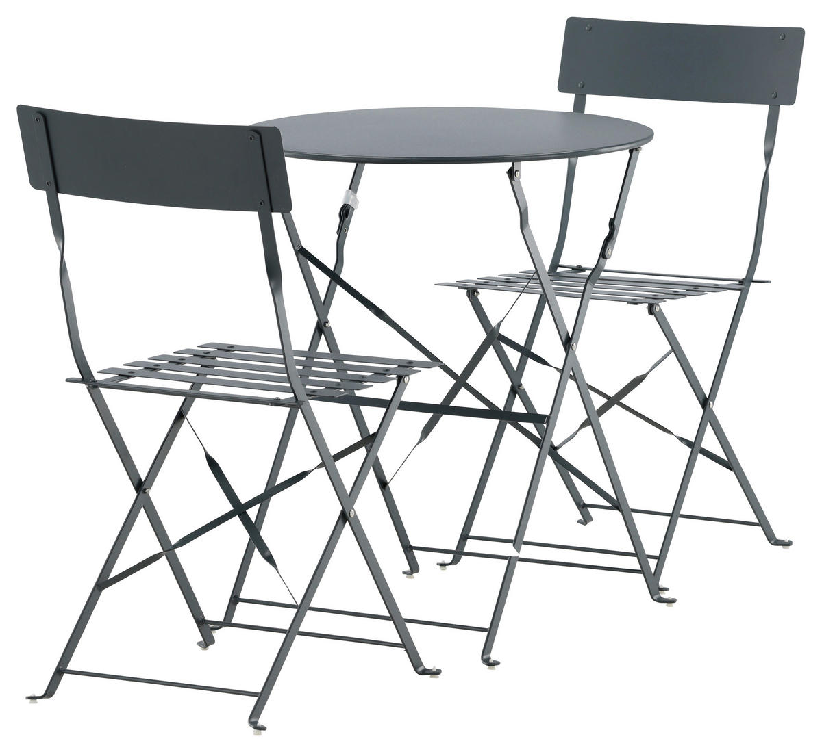BALKONSET  - Dunkelgrau, KONVENTIONELL, Metall - Gardenson