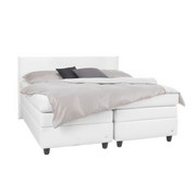 BOXSPRINGBETT 180/200 cm in Weiß - Schwarz/Weiß, KONVENTIONELL, Textil (180/200cm) - Ruf