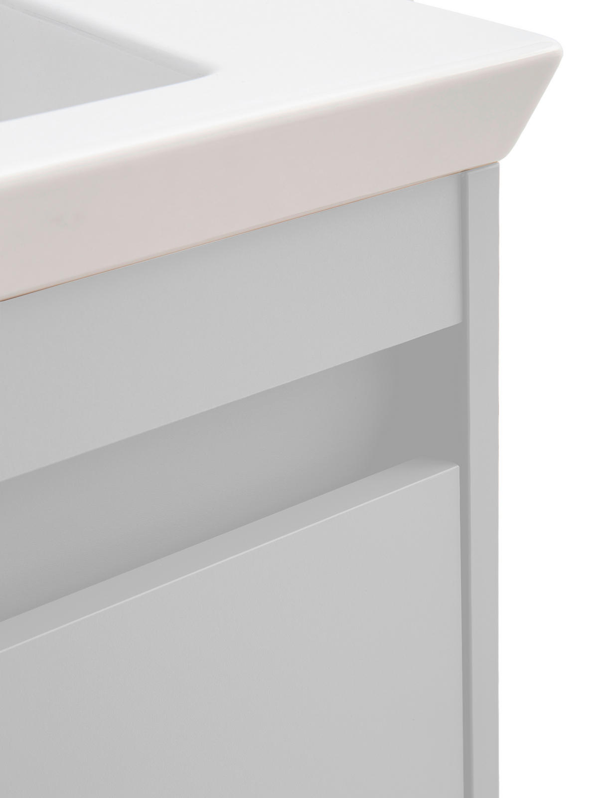 GÄSTEBAD 45,5 cm  - Weiß Hochglanz/Weiß, KONVENTIONELL, Keramik/Holzwerkstoff (45,5cm)