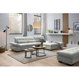 ECKSOFA  in Flachgewebe Weiß  341/204 cm  - Schwarz/Weiß, Design, Textil/Metall (341/204cm) - Xora