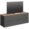 TV-ELEMENT - Schwarz/Graphitfarben, MODERN, Holzwerkstoff/Metall (140/62/44cm) - Hom`in