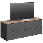 TV-ELEMENT Graphitfarben, Eiche Artisan  140/62/44 cm  - Schwarz/Graphitfarben, MODERN, Holzwerkstoff/Metall (140/62/44cm) - Hom`in