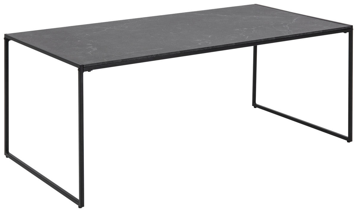 COUCHTISCH 120/60/48 cm rechteckig Schwarz  - Schwarz, KONVENTIONELL, Holzwerkstoff/Metall (120/60/48cm) - MID.YOU