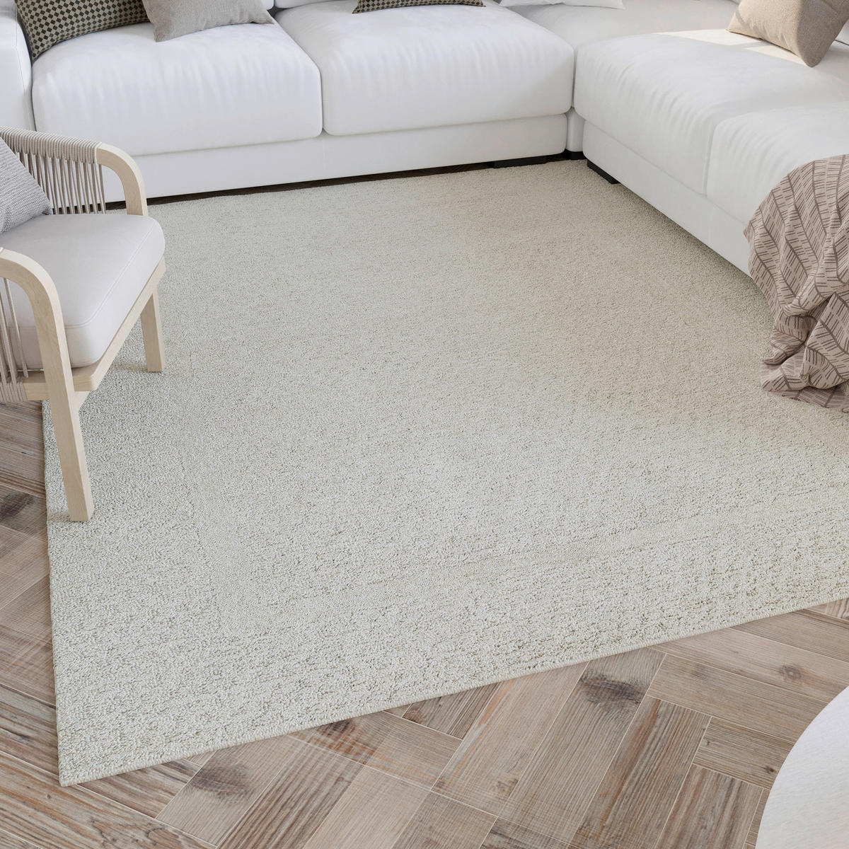 WEBTEPPICH 40/60 cm Hamptons Thirtyfive Creme, Weiß  - Creme/Weiß, KONVENTIONELL, Textil (40/60cm) - WECON HOME