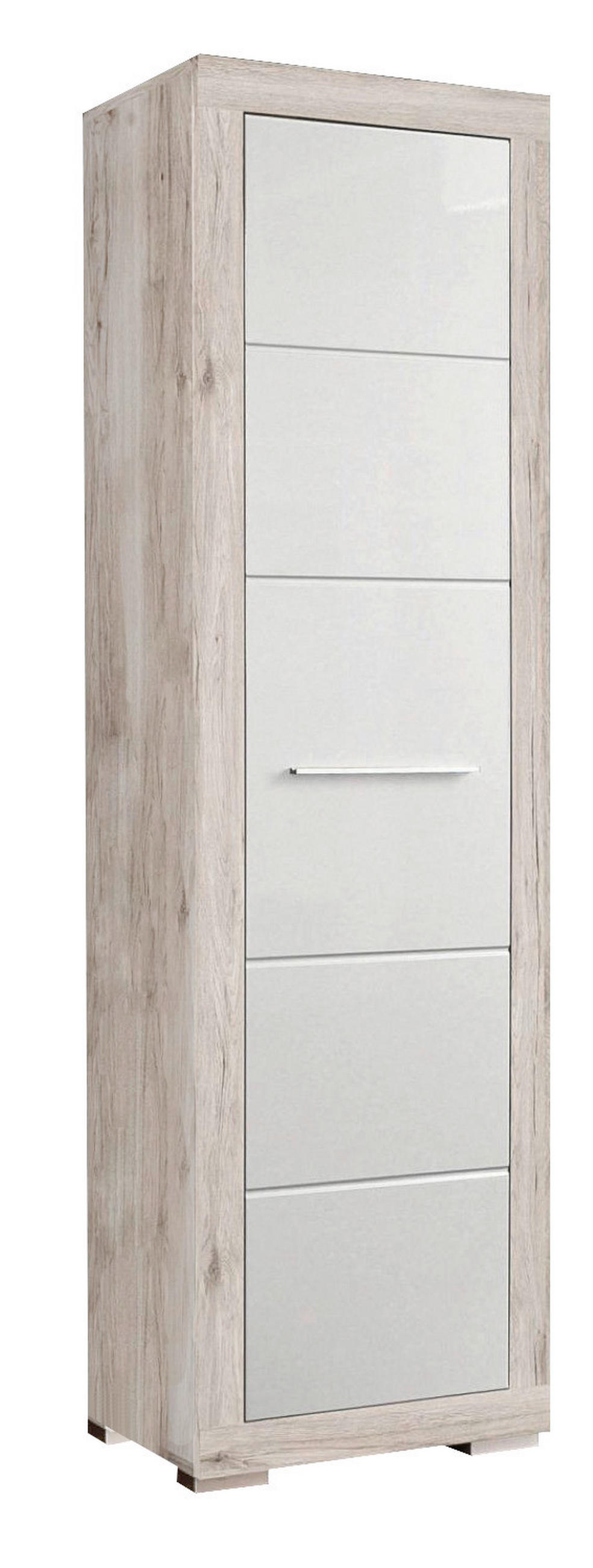 ORMAR GARDEROBNI  bijela, boje hrasta  - bijela/boje hrasta, Konvencionalno, drvni materijal/metal (58,4/198,4/36,3cm) - Carryhome