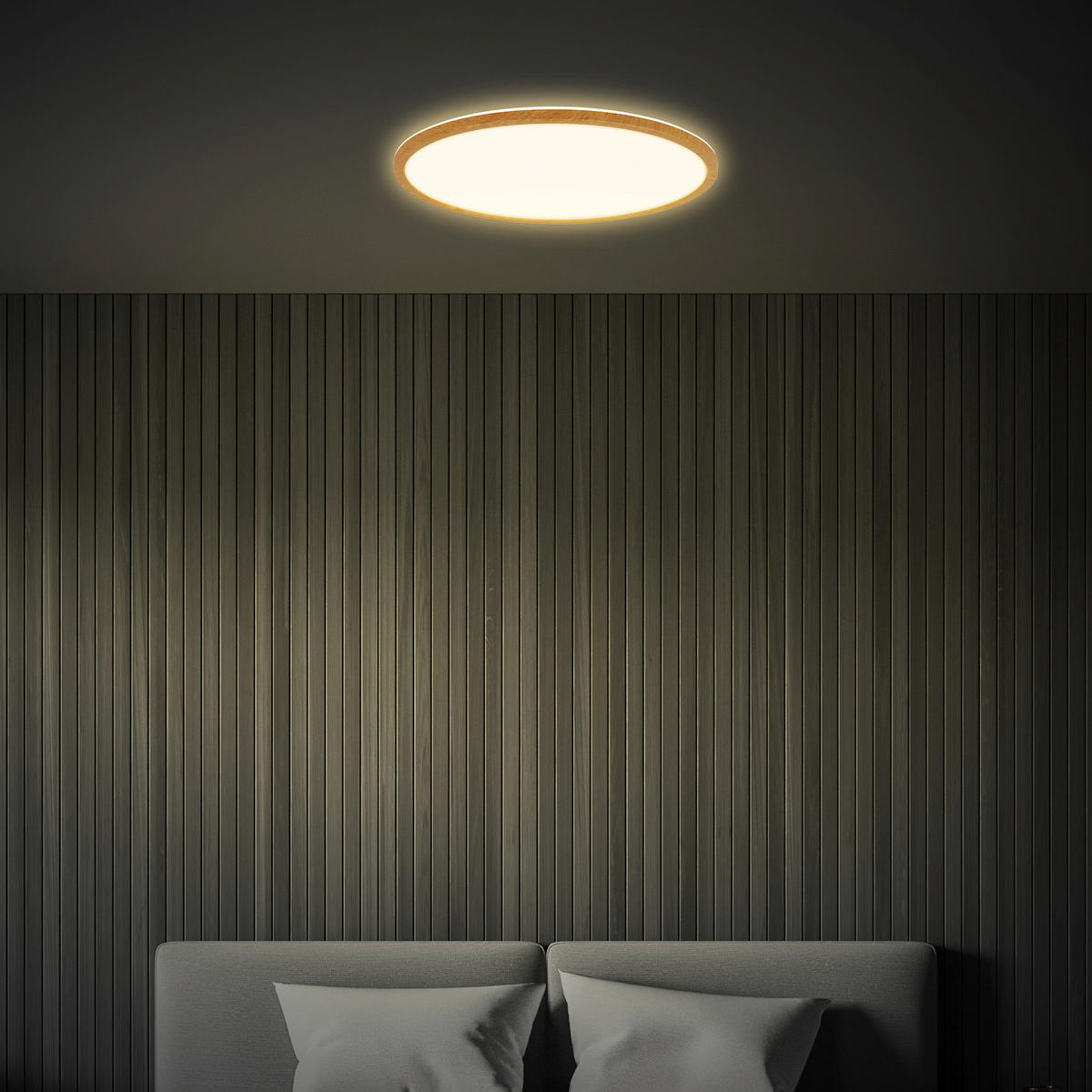 LED-PANEEL Tava Wood 42/3 cm   - Hellbraun, MODERN, Kunststoff (42/3cm)