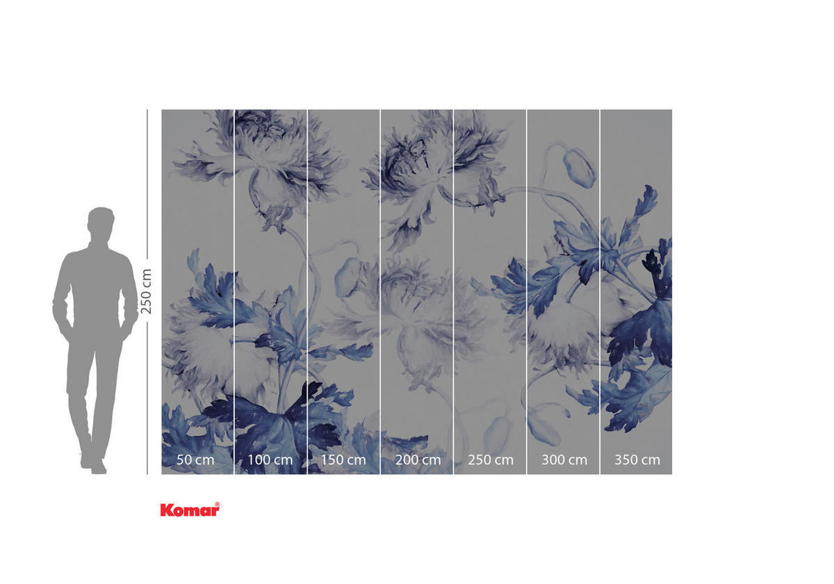 VLIESTAPETE  - Blau/Weiß, Basics (350/250cm) - Xora