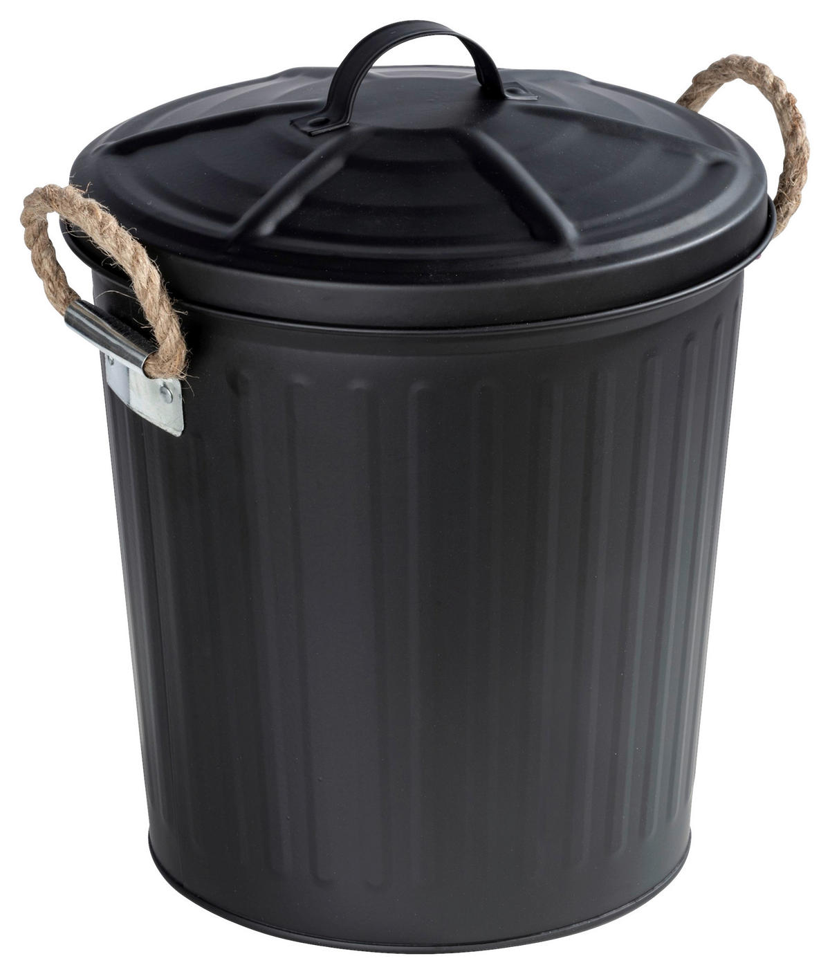 KOSMETIKEIMER GARA 6 L  - Schwarz, Basics, Textil/Metall (24/28,5/23cm) - Wenko