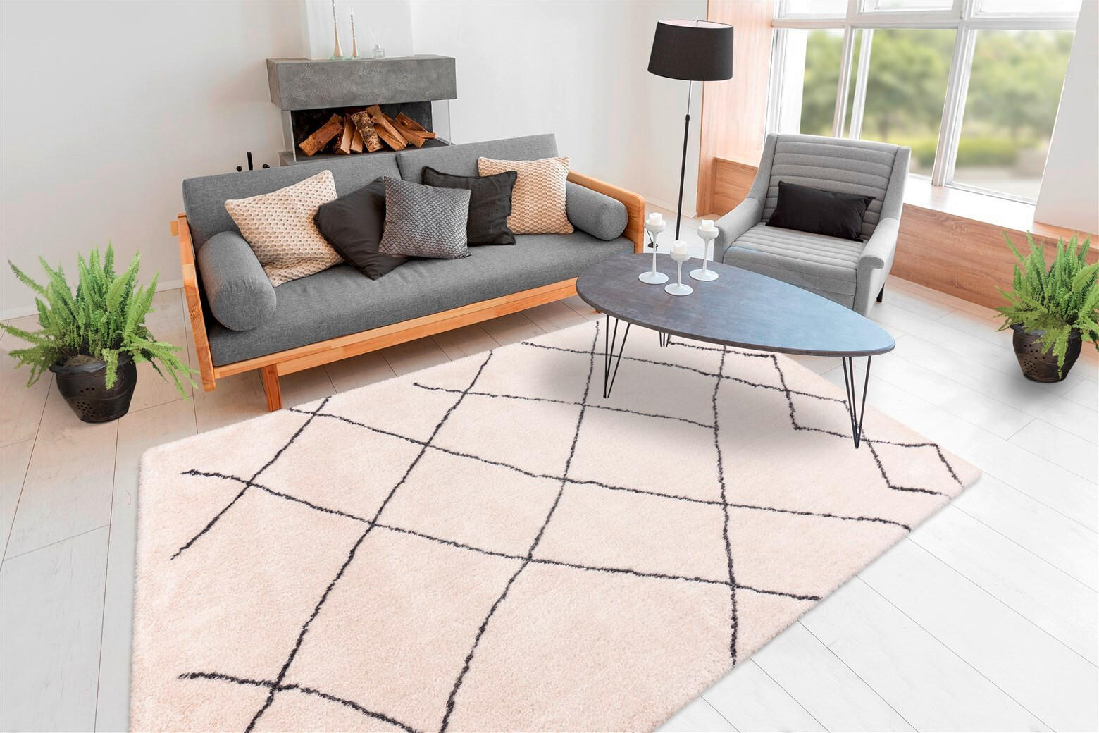 HOCHFLORTEPPICH 80/150 cm Orlando 525 Elfenbein Creme - Creme, KONVENTIONELL, Textil (80/150cm)