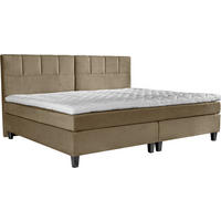 BOXSPRINGBETT 200/200 cm  in Hellbraun  - Hellbraun/Dunkelgrau, Trend, Holz/Textil (200/200cm) - Esposa