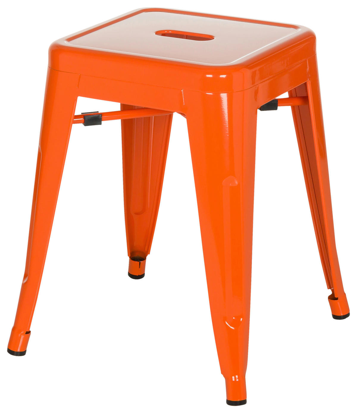 HOCKER in Metall Orange  - Orange, Basics, Metall (39/46/39cm) - MID.YOU