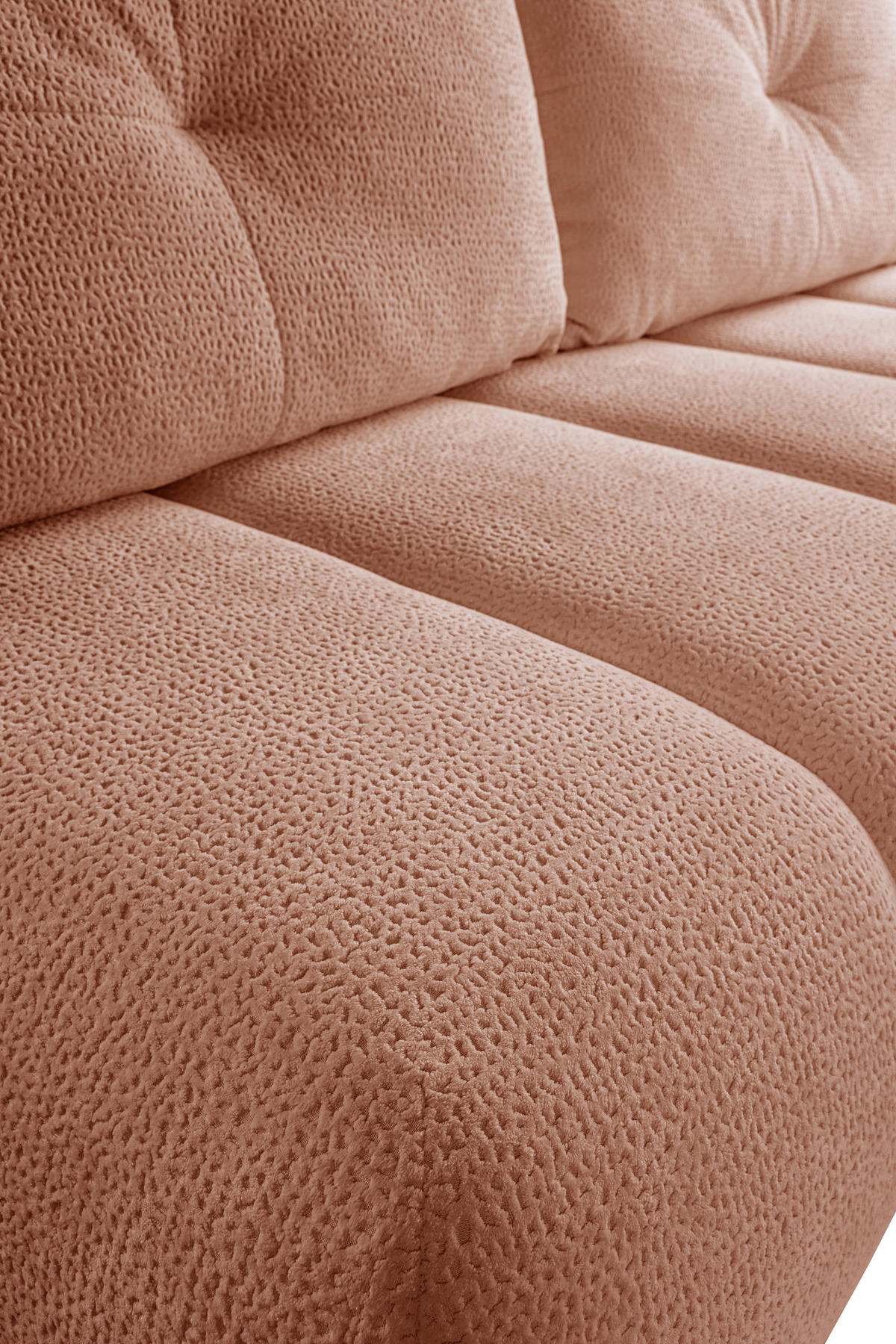 SCHLAFSOFA  mit Bettkasten erhältlich, Bettfunktion erhältlich Struktur Rosa  - Creme/Schwarz, Design, Holz/Textil (209/100/103cm) - MID.YOU
