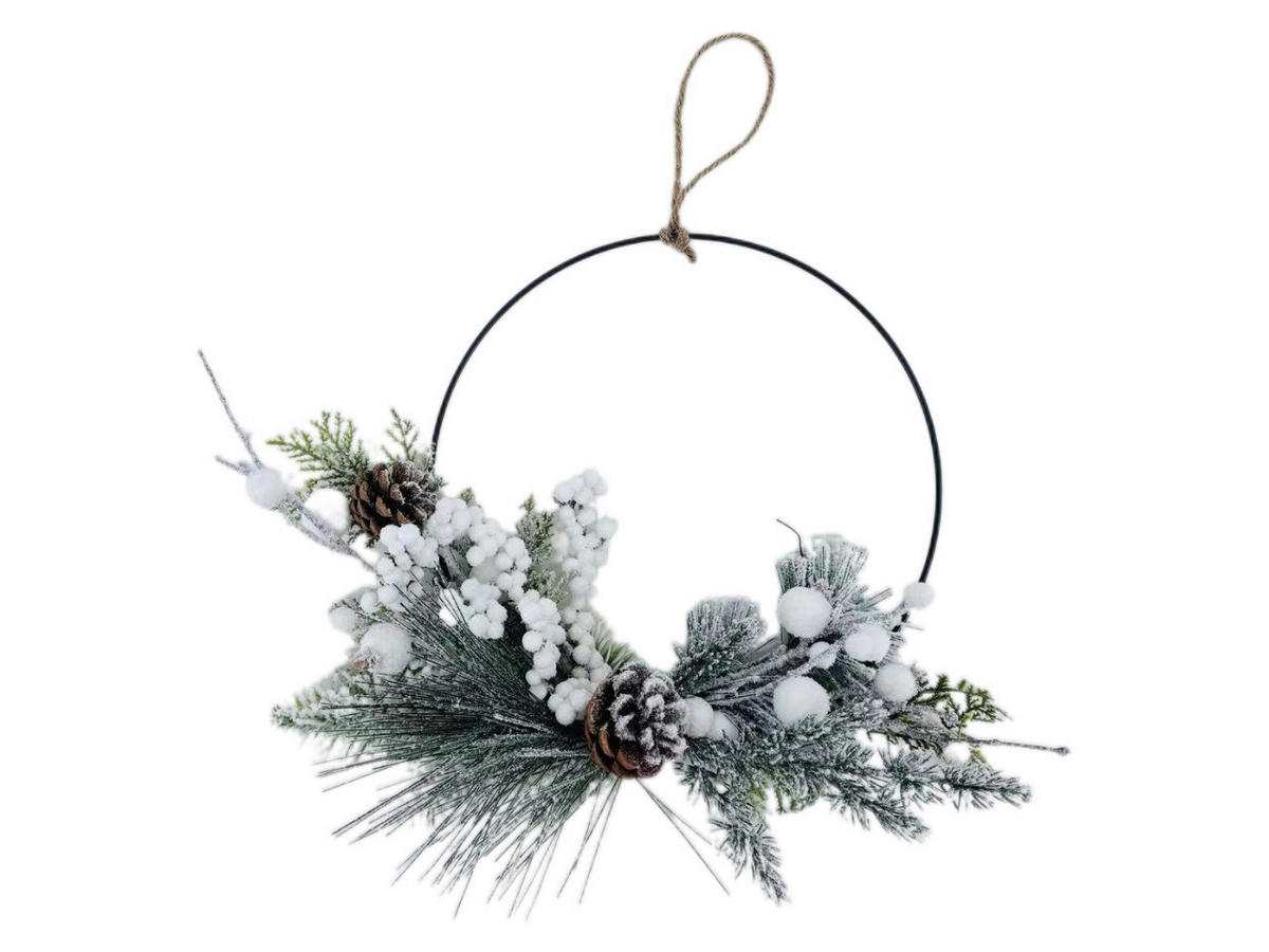 TÜRKRANZ   40/7/30 cm   - Multicolor, LIFESTYLE, Naturmaterialien/Kunststoff (40/7/30cm) - X-Mas